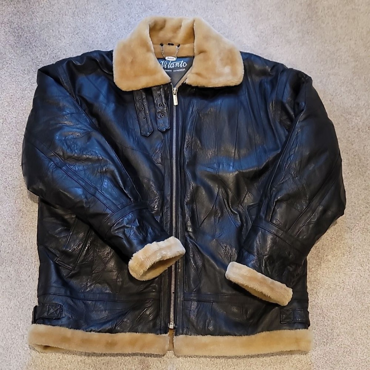 Vilanto Leather Bomber Jacket Large | eBay Vilanto Leather Bomber Jacket Large | eBay