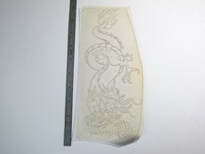 vtg 1960s 1970s Tattoo acetate stencil Mythical Asian Dragon v2 LG. signed