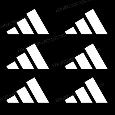 Adidas inspired Heat Transfer Iron On Logo 6pcs pick your color size HTV