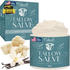 Beef Tallow Salve – All Natural Grass Fed Beef Tallow & Honey All Purpose Balm –