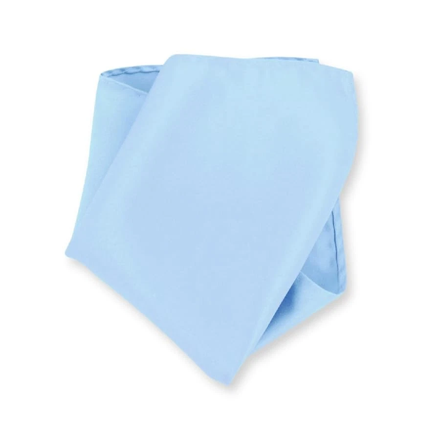 Pañuelo cuadrado de bolsillo Vesuvio Napoli color liso 10x10 pulgadas azul bebé Foto 3 de 4