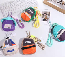 Backpack shape pouch bag charm for AirPods/Coins/Lipstick/Keys/Fob, Phone strap