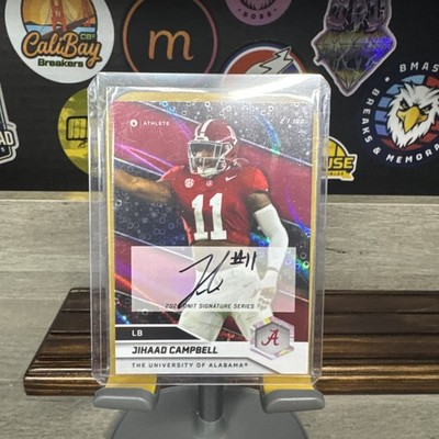 Jihaad Campbell Alabama Crimson Tide Football Onit Auto 2/100 EAGLES 1st Round