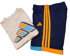 ADIDAS 2 Piece Boys T Shirt Shorts SIZE M Multicolor Cotton Polyester