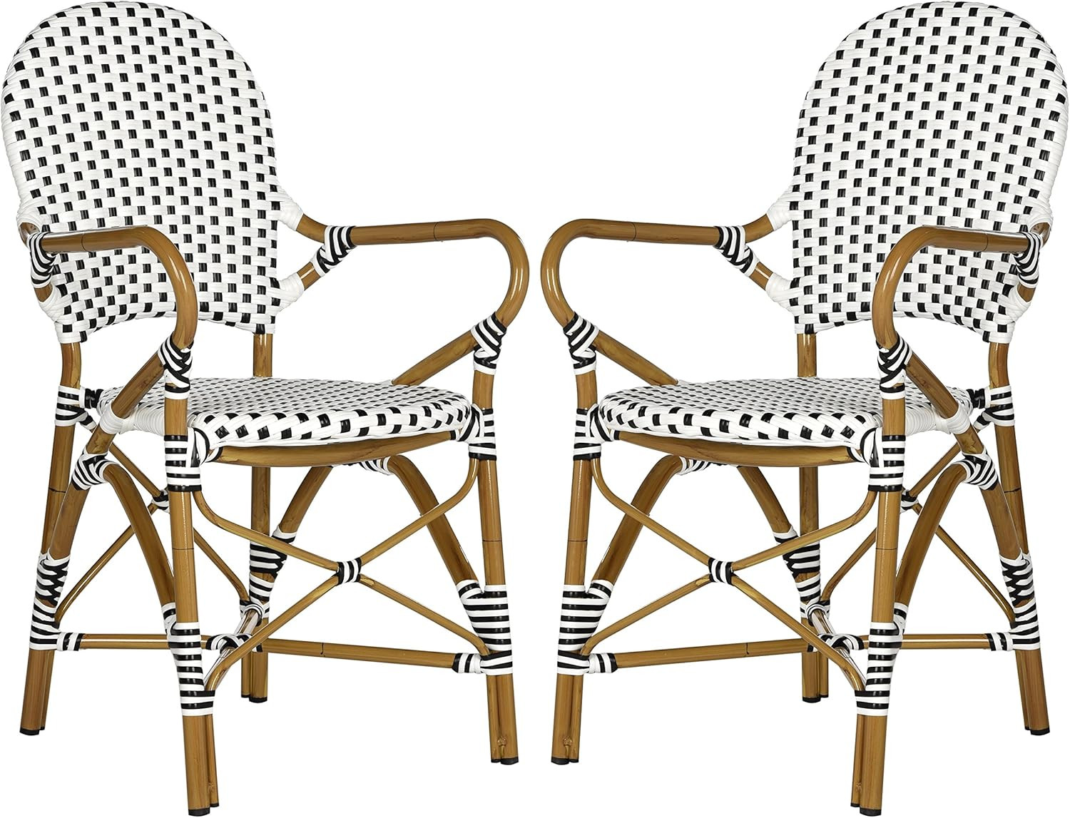 S - Set Of 2 In Black, White & Light Brown