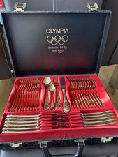 Olympia Besteck, 72-Teilig Von Solingen 23 Kt Vergoldet