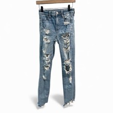 American Eagle Distressed High Rise Jeggings- Size 4