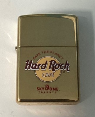 ZIPPO 1998 HARD ROCK CAFE SKY DOME TORONTO BRASS LIGHTER UNFIRED IN BOX C168
