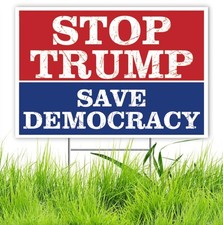 Vrogadso Anti Trump Yard Signs 2024 Yard Sign Pro-Biden Anti-Trump Sign Lawn Bid