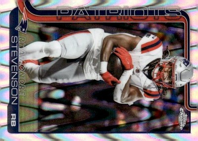 2025 Topps Chrome #210 Rhamondre Stevenson Ray Wave Refractor
