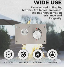 Flat Panel Brazier Valve Control System Fire Pit Gas Burner Spark Ignition Kit