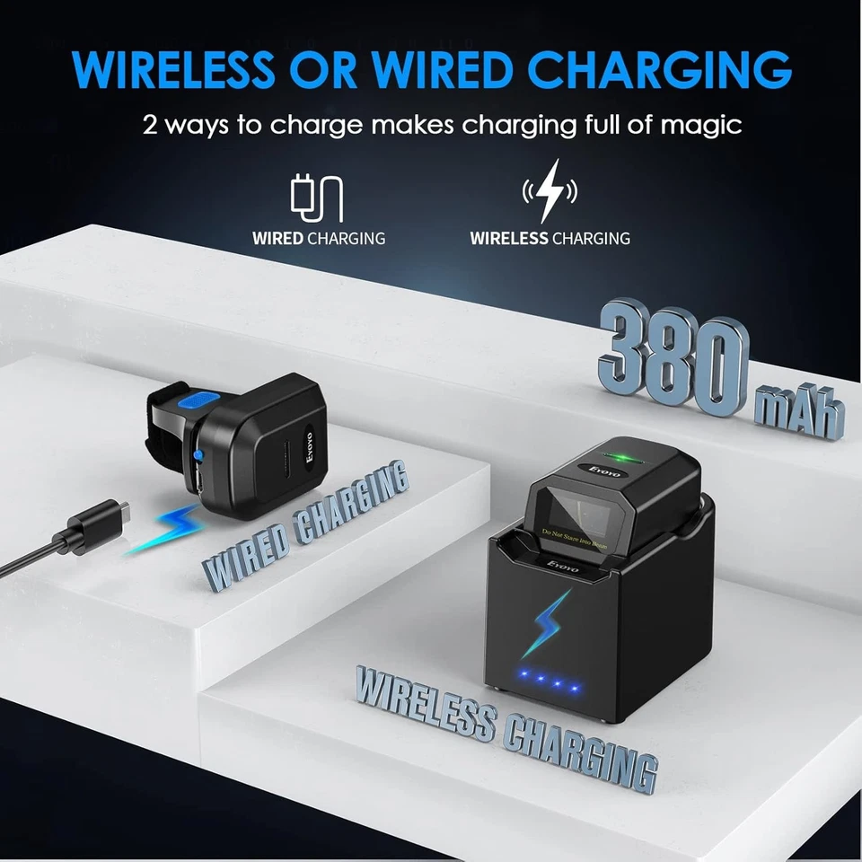 Eyoyo 2D QR Code Barcode-Scanner Wireless Bluetooth USB QR Code Scanner for PC - Bild 3 von 4