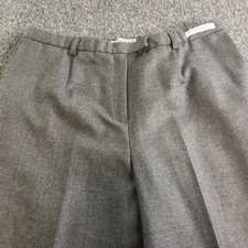 Vintage Pendleton Pants Womens Size 14 Gray 100 Virgin Wool Lined Pleated