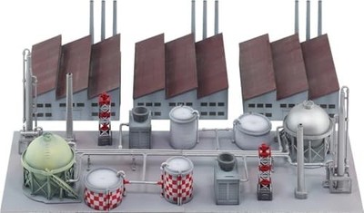 PIT-ROAD 1/700 SKY WAVE SERIES Structure Set 7  Plastic Model SW21 F/S w/Track#