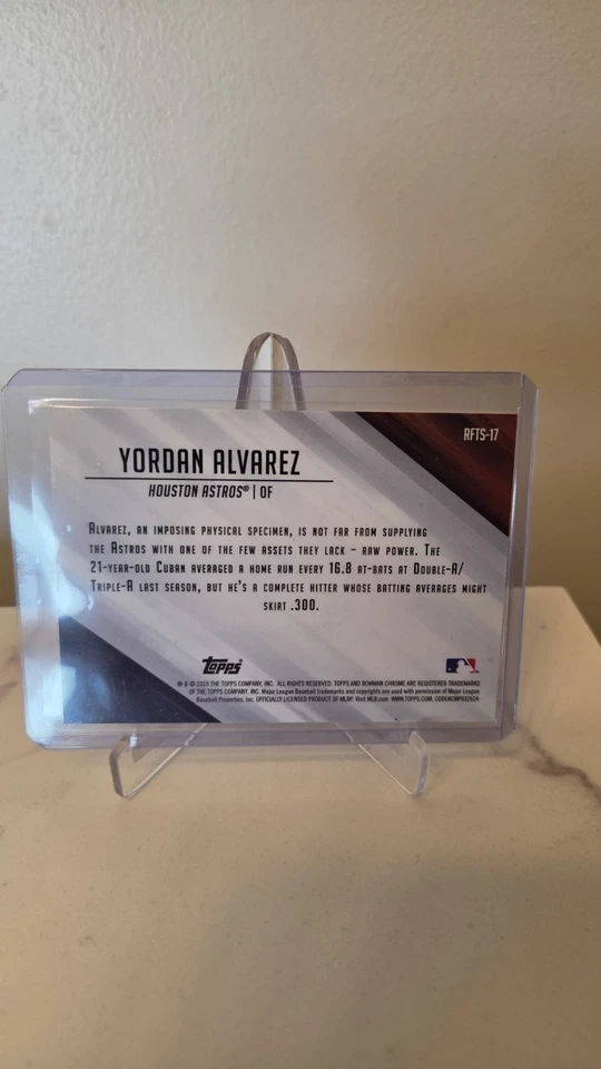 2019 Bowman Chrome YORDAN ALVAREZ Astros Ready For The Show Orange 15/25 RFTS-17 - Image 2 of 4