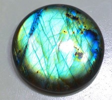 61 Ct 7X31X31 mm Natural Green Fire Labradorite Marqusie Cabochon Gems QY-359