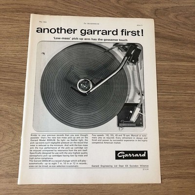 GRAM174 MAGAZINWERBUNG 11X8 GARRARD 3000LM PLATTENSPIELER