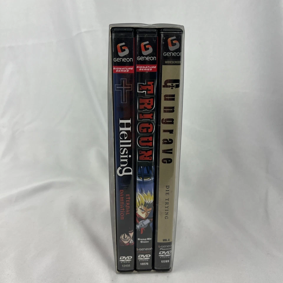 GENEON COLLECTOR'S PACK 4 DVD BOX SET BUNDLE GUNGRAVE + TRIGUN + HELLSING ANIME - Image 2 of 2