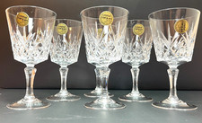 Cristal d'Arques Beaugency Wine Glasses Set of 6 Boxed Unused French Crystal