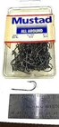 1 - 100 CT. BOX OF MUSTAD ALL AROUND 3/0 HOOKS!   BARGAIN PRICE!   TOP BRAND!