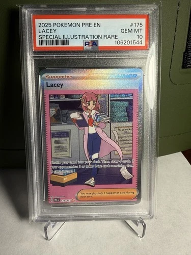 2025 Pokemon Prismatic Evolutions LACEY 175/131 Special illustration rare PSA 10