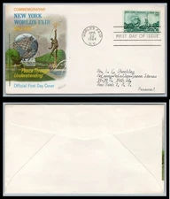 US FDC # 1244 5c NY Worlds Fair  Fleetwood  multi 1965, 9p9214