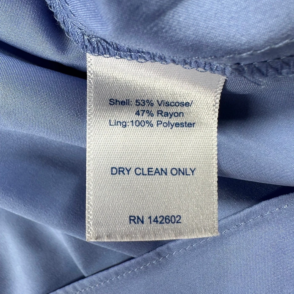 Vestido para mujer Sail to Sable grande azul manga larga estampado floral hojas cuello alto Foto 4 de 4