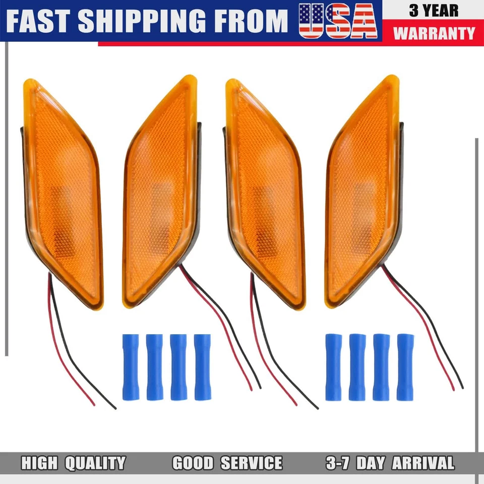 4x Left&Right LED Bumper Side Marker Light Fits Mercedes Benz E350 E550 2011-13 Foto 2 de 4