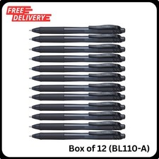 Pentel EnerGel-X Retractable Liquid Gel Pen 1.0mm Metal Tip Black Ink Box of 12