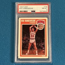 1989-90 FLEER KIKI VANDEWEGHE NY KNICK 106 PSA 8 NM-MT RARE!