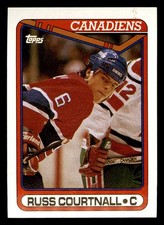  124 Russ Courtnall 6 Canadiens 1990 Topps Hockey Sports Trading Card 