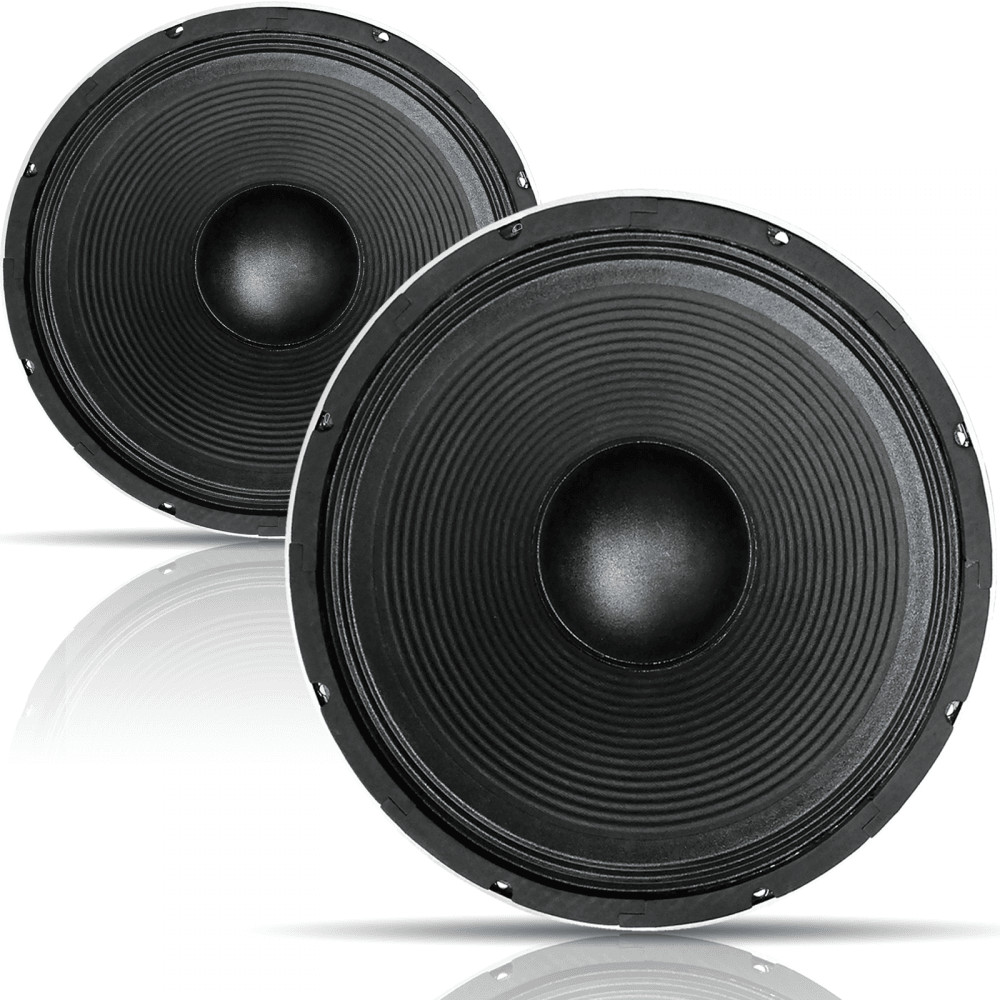 Soundlab Pair Of Replacement 15"" Speaker Cabinet Woofer Drivers 250w 8 Ohms