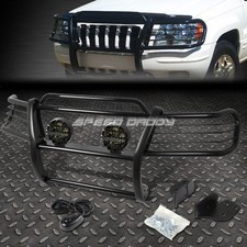 Black Brush Grill Guardround Smoke Fog Light For 99-04 Jeep Grand Cherokee Wj