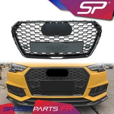 For 2017-2019 Audi A4 S4 B9 RS4 Style Honeycomb Mesh Front Grille Black Grill