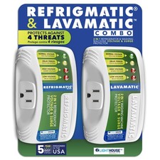 Two Electronic Voltage  Surge Protector Combo  - Protect your Refrigerator an...