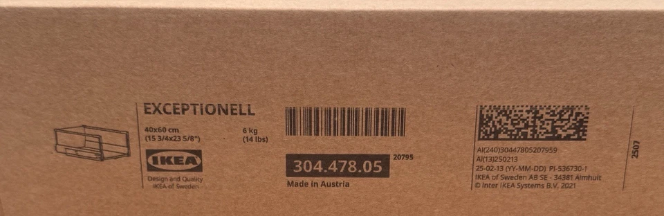 IKEA Exceptionell Metod 40 x 60 hoch vollauszug Schublade weiß 304.478.05 - Bild 3 von 3