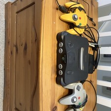 Nintendo 64 Console With Two Controllers And A N64 To HDMI Cable
