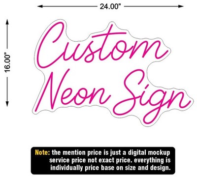 Personalized Custom Wall Neon Sign Business Logo Name Acrylic | Digital Only