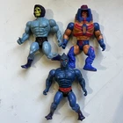 Vintage MOTU Skeletor Man-E-Faces Lot + MOTU Style Blue Demon Figure 5.5in