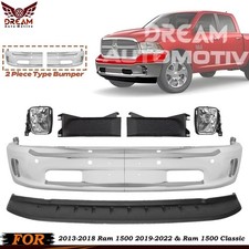 Front Bumper Chrome Kit For 2014-2018 Ram 1500 & 2019-2022 Ram 1500 Classic