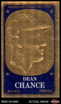 1965 Topps Embossed #66  Dean Chance  Angels 5 - EX