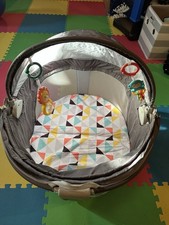 Fisher-Price On-the-Go Baby Dome Portable Infant Bassinet w/ Toys Gray Teal