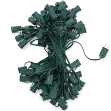 HLO Lighting C9 Light Stringer | 100-ft Green SPT-2 Wire | C9 String Light Ex...