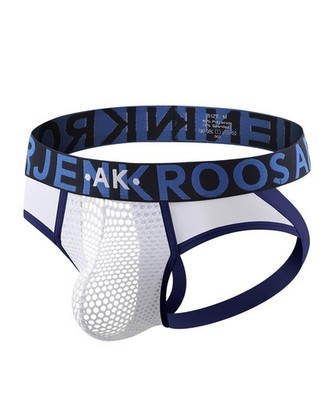 Mens Jockstrap Thong Sexy Underwear Mesh Ice Silk Jock Strap Athletic Supporter