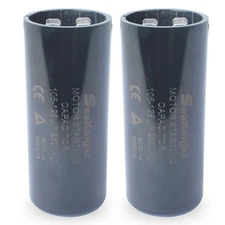 2 Motor Start Capacitors 105-126uF 220-250V for 1-2HP Well Pump Box