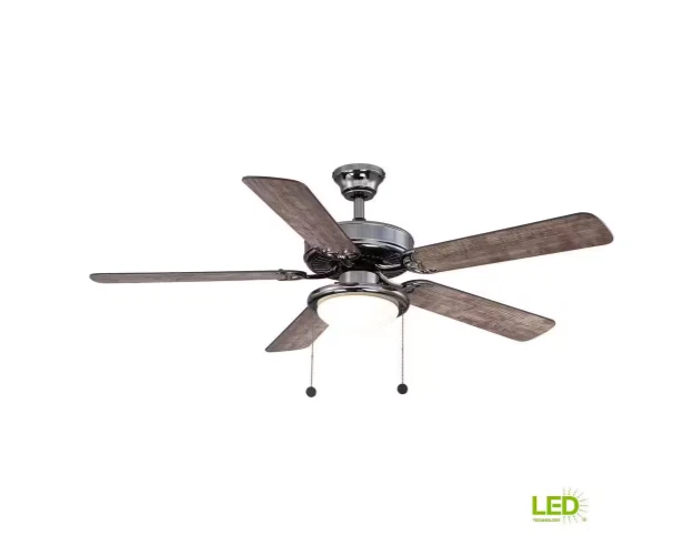 Hampton Bay Trice 52 in. LED Gunmetal Ceiling Fan with Light Kit - Image 3 of 4