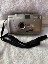 Vintage Vivitar Pk 3587 Focus Free Camera 5 Inches Long - Powers On-Untested