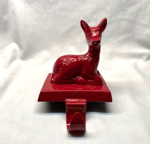 Set of 4 Heavy Metal Decorative Fireplace Mantle Stocking Holders - Owl Deer Fox - Picture 8 of 15