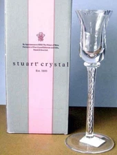 Stuart Crystal Iona Candlestick 8.25"H Air Twist Stem #140162 New in Box