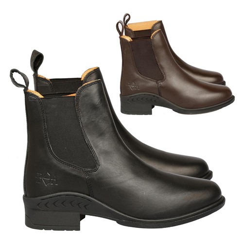 Ladies Jodhpur Boots Leather Pull On Classic Paddock Horse Riding Chelsea Shoes - Picture 10 of 25